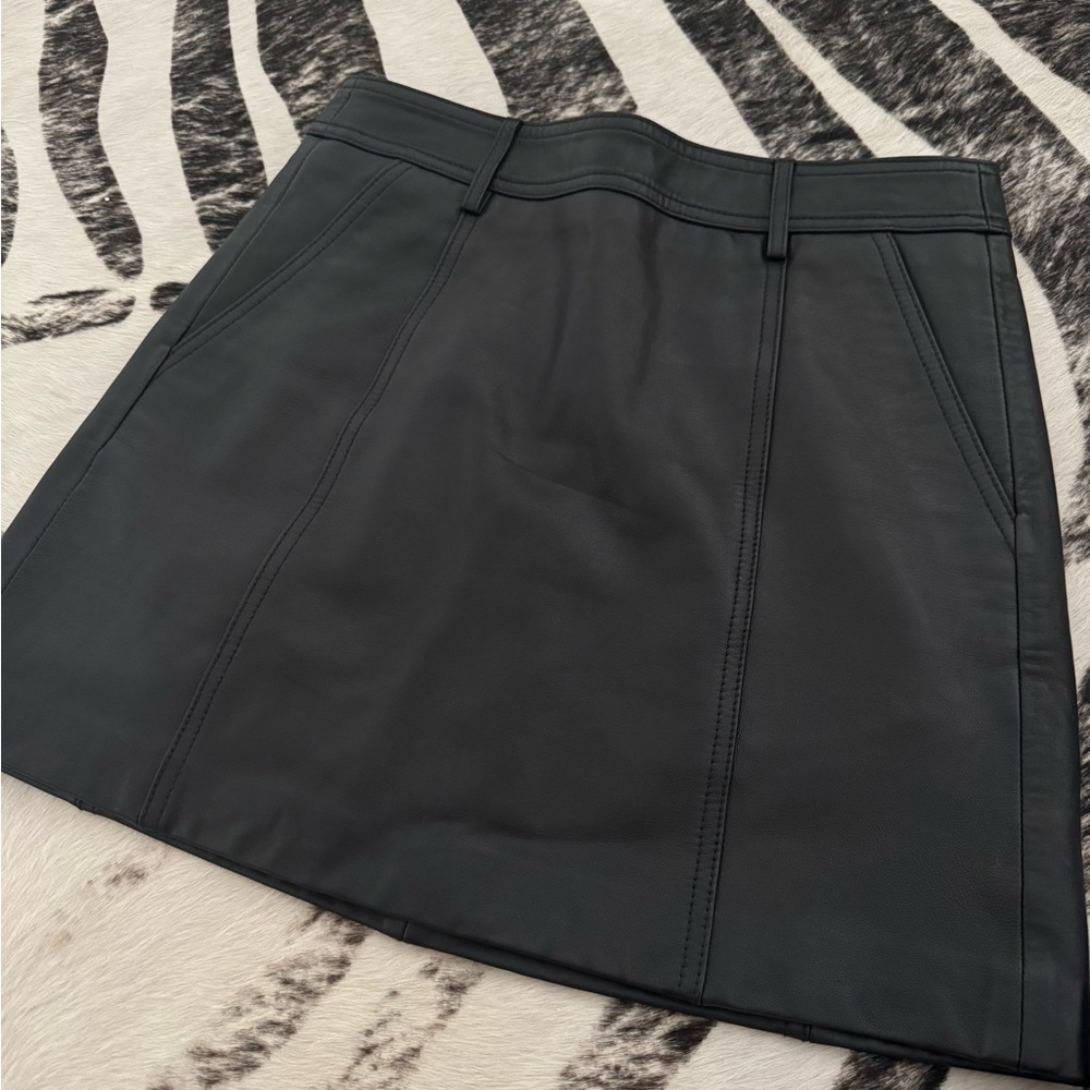 Reiss genuine leather skirt